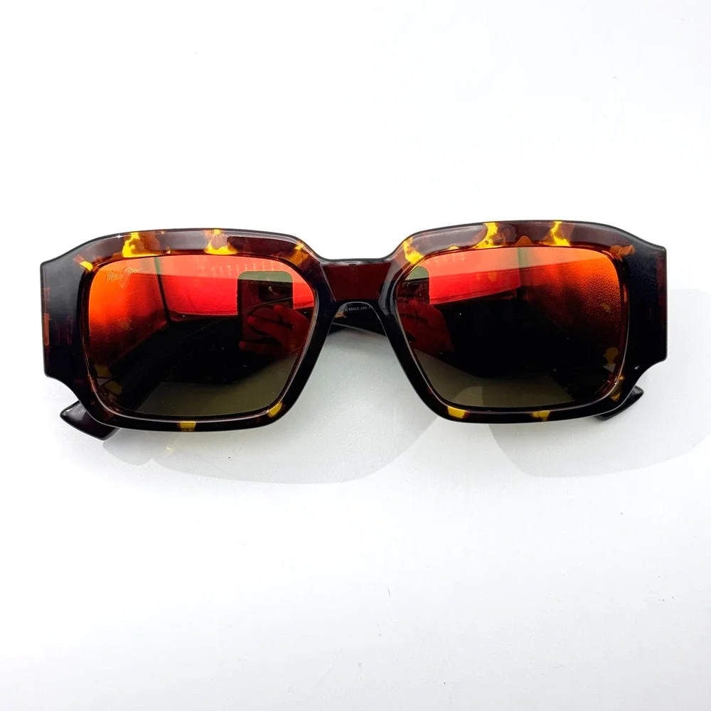 Maui Jim Sunglasses Kupale MP-RM MJ639 10 Dark Havana Rectangle Polarized 55mm